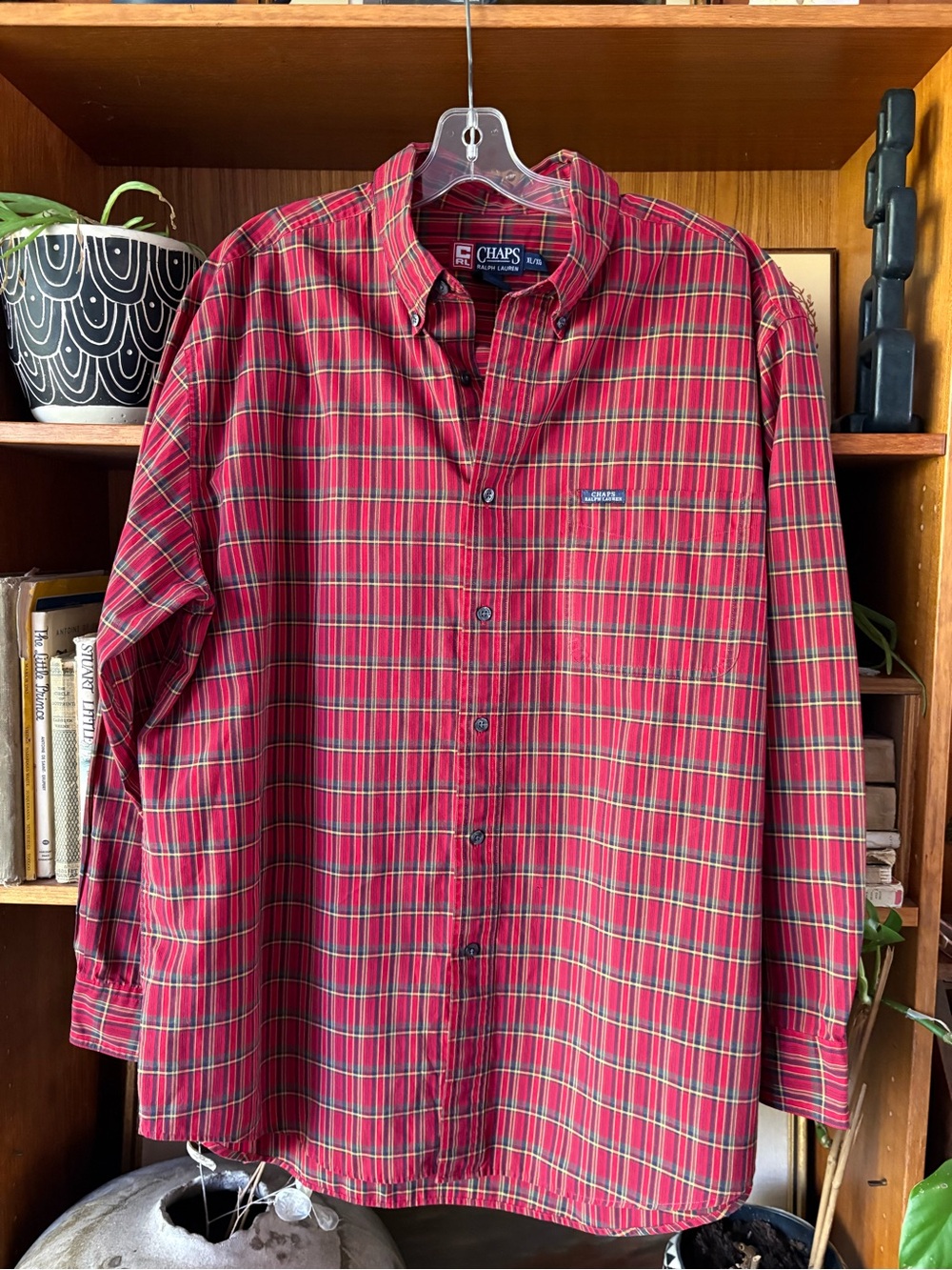 Indie Sleaze Skate Prep Chaps Ralph Lauren Plaid Shirt XL